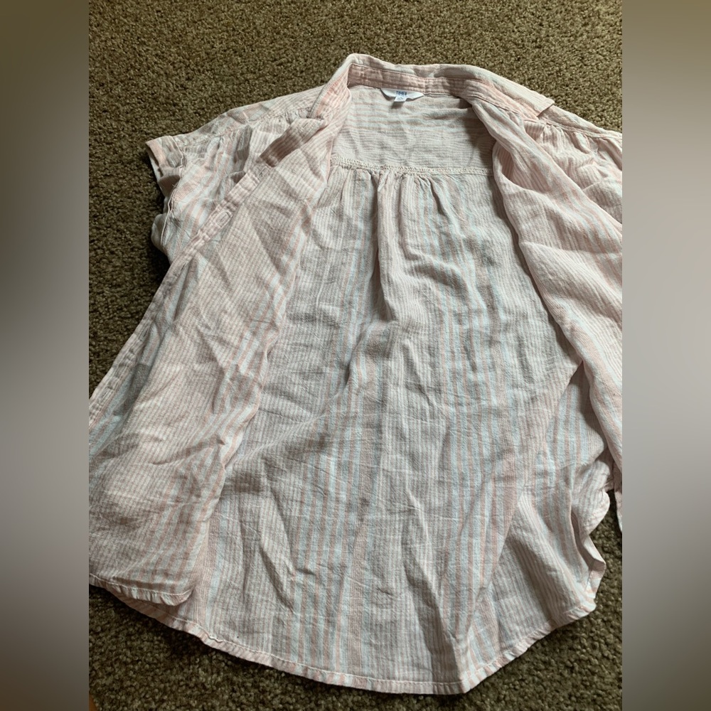 Pink &white blouse 👚